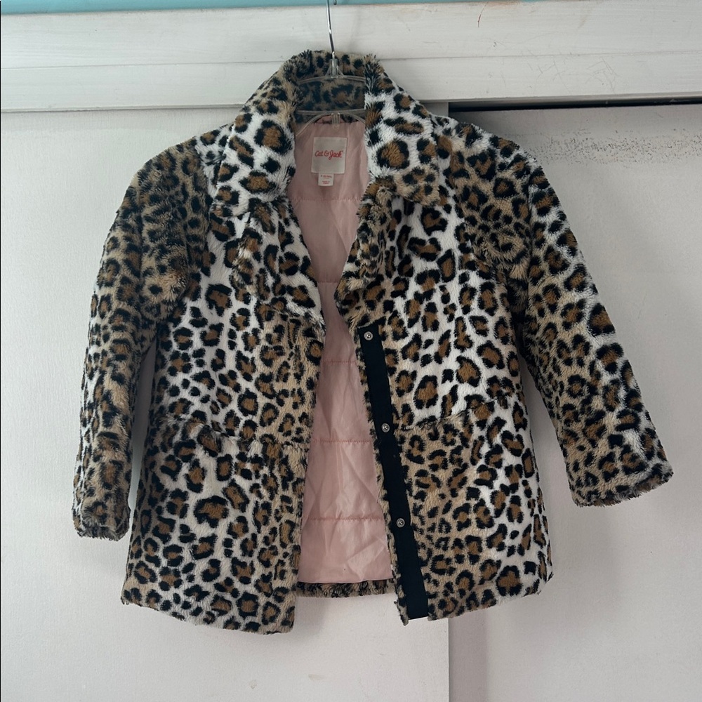Cat & Jack Leopard Print Puffer Jacket